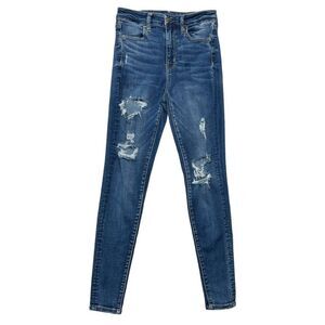 American Eagle Jeans Women's Size 4 Super Stretch Super High Rise Denim Jeggings